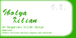 ibolya kilian business card